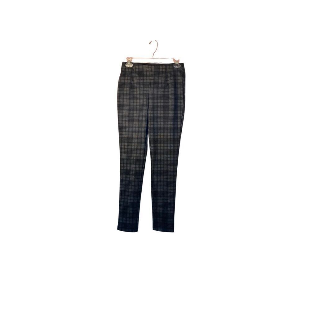Calvin Klein women’s dark academia plaid grande black leggings, size 4